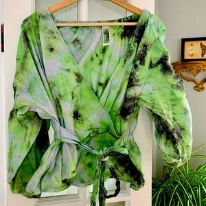 Hand-Dyed Wrap Tie Shirt
